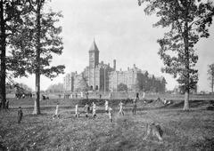 Upper Canada College buildings at Deer Park Toronto in the 1890s