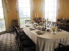 Federal Style dining room with Williamsburg Reproduction table circa 1972