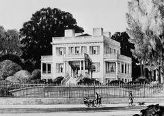 Hamilton Grange National Memorial historic house perspective view from south front and east side