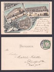 Panoramic view of Theresienstraße and Pinakotheken in Munich in 1891