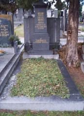 Grave site of Julius Brandt with headstone and cross