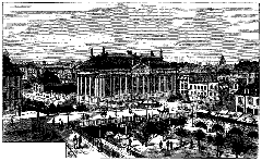 Swedish House of Knights historic building in Stockholm 1885