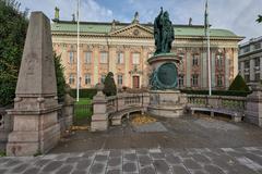 Riddarhuset historic building in Stockholm, Sweden facade with architectural details