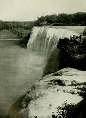 Niagara Falls and the Honeymoon Bridge over the Niagara River in 1921