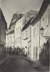 Vilnia Jewish Street in early 20th century black and white photograph
