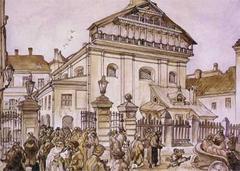 Great Synagogue in Vilnius exterior view with classic architecture