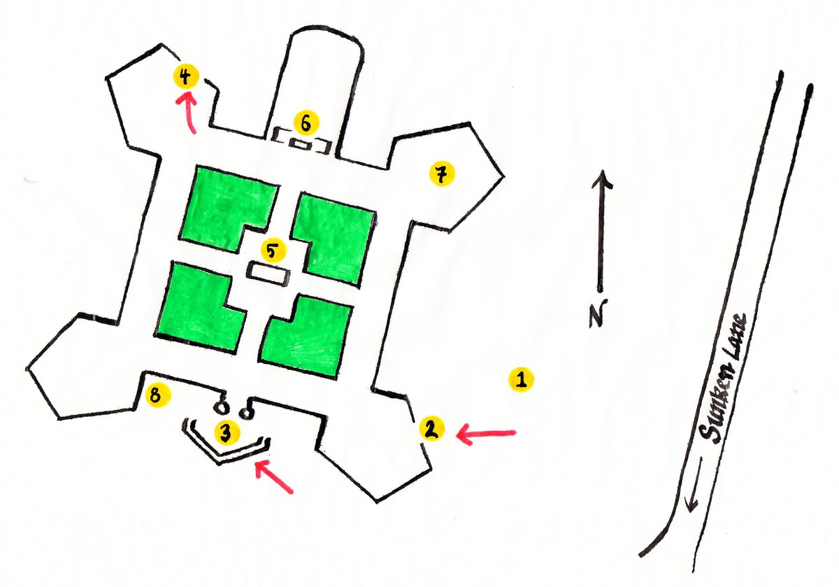 Detailed diagram of the Storming of Sikandar Bagh in Lucknow on 16 November 1857 showing key battle points and troop positions