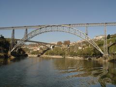 Maria Pia Bridge in Porto, Portugal over the Douro River