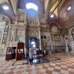 Tomb of Italian statesman Doge Alvise I Mocenigo and family in Basilica Santi Giovanni e Paolo Venice