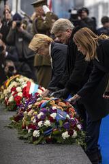 80th anniversary commemoration ceremony of the Battle of the Bulge at Luxembourg American Cemetery with dignitaries and WWII veterans on December 14, 2024