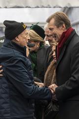 Grand Duke of Luxembourg greeting American World War II veterans at Battle of the Bulge 80th anniversary ceremony