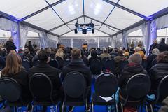 American Battle Monuments Commission Secretary Charles K. Djou speaking at the 80th anniversary ceremony of the Battle of the Bulge at Luxembourg American Cemetery on December 14, 2024