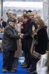 World War II veteran John 'Jack' Foy shaking hands with H.R.H. the Grand Duke of Luxembourg during the 80th anniversary ceremony of the Battle of the Bulge at Luxembourg American Cemetery