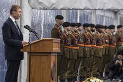 H.R.H. the Grand Duke of Luxembourg giving a speech at the 80th anniversary commemoration of the Battle of the Bulge at Luxembourg American Cemetery on December 14, 2024