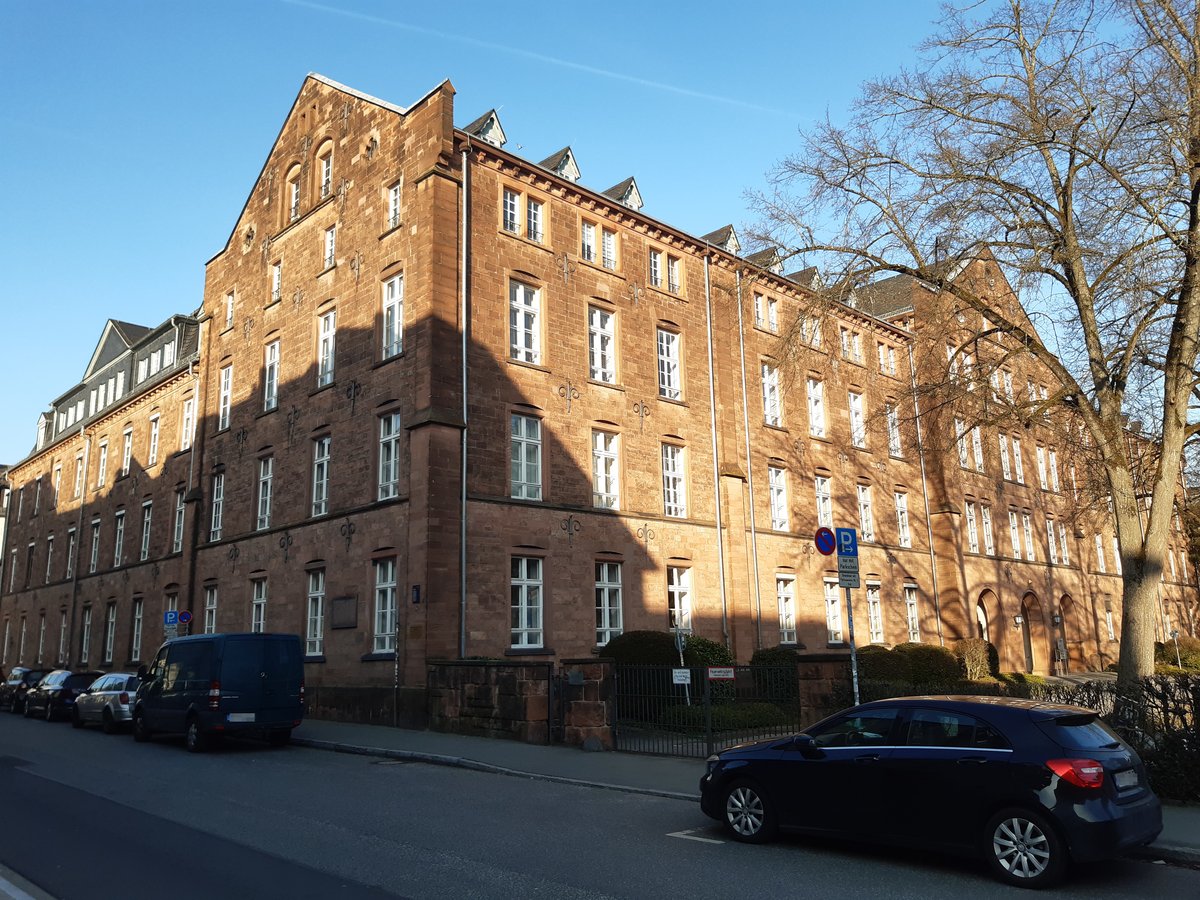 View of the south and west sides of the Alte Jägerkaserne in Marburg