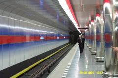 Ládví metro station exterior in Prague Czech Republic