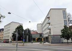 Main building of Hanken School of Economics in Töölö in 2023