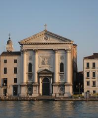 Chiesa della Pietà church in Venice with Renaissance architecture and clear blue sky