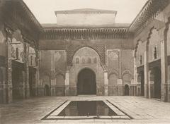 Ben Youssef Madrasa courtyard in Morocco