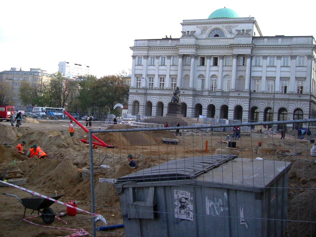 Staszica Palace in Warsaw, historic building with classical architecture and ornate details