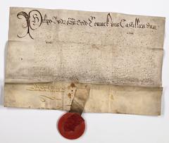 Foundation documents of Leiden University signed by Philip II of Spain