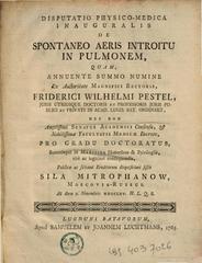 Doctoral dissertation of Ukrainian Sila Mithrophanov defended in 1765 at Leiden University