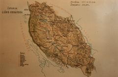 Vintage maps of Croatian counties on postcards from around 1900