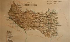 Postcards featuring maps of Croatian counties around 1900