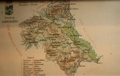 Maps of Croatian counties on postcards displayed during Museum Night