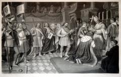 Painting of the coronation of King Dmitar Zvonimir by J.F. Mücke, Reiffenstein & Röch in 1868, photographed during Museum Night in Zagreb