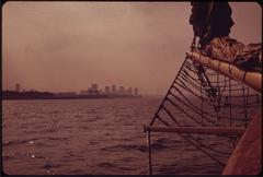 Sailboat WESTWARD returning to Long Wharf from Great Brewster Island in Boston Harbor