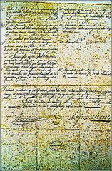 Page of the Ayacucho Capitulation document