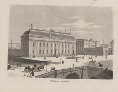 Illustration from the book Nordiska taflor depicting a detailed Nordic scene with people and nature