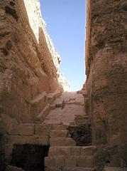 View looking up from the bottom of the shaft inside Djedefre's Pyramid