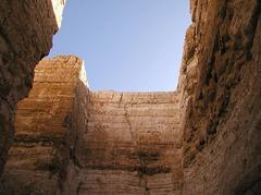 East wall interior view of the shaft in Djedefre's Pyramid