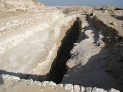 Boat pit in front of the East face of Djedefre's Pyramid