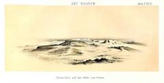 Historical drawing from the Lepsius expedition showcasing ancient Egyptian and Ethiopian monuments