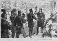 The Duke of Edinburgh receiving the Commander of the US Frigate Constellation at Queenstown in 1880