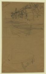 Pencil drawing of a constellation on brown paper