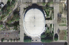 Aerial satellite view of LA Sport Arena