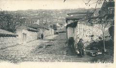 Ancient high city walls of the Acropolis in Salonique