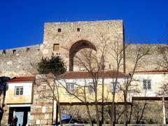 White Tower of Thessaloniki entrance in Thessaloniki Greece