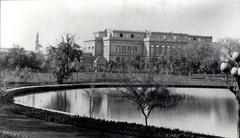 Khedivial Opera House and Opera Square park in central Cairo Egypt 1869