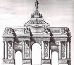 Project design of Arc de Triomphe for Place du Trône now Place de la Nation