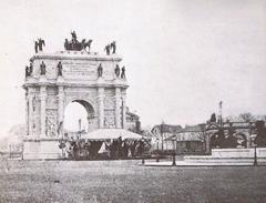 Design sketch of triumphant arch for Place de la Nation in Paris