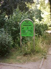 Wayfinding signpost in Hammer Park, Hamburg