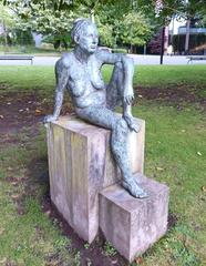 Bronze female nude on the campus of University College Cork