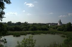 Scenic street view of Suzdal in summer