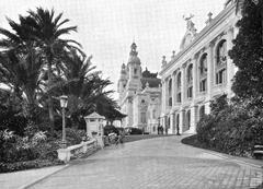 Theatre and Gaming Hall in Monte Carlo from historic book scan