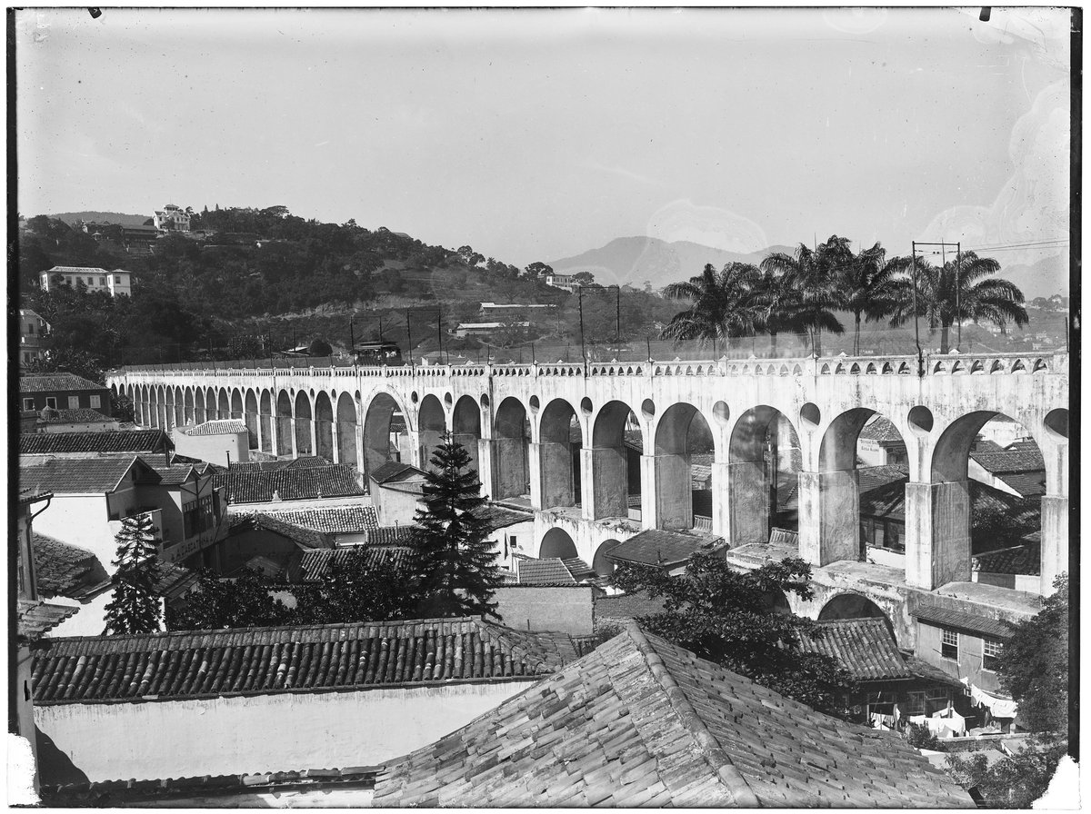 Aqueduct of Carioca also known as Arcos da Lapa in Rio de Janeiro Brazil